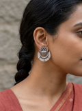 Moti Drape Silver Studs