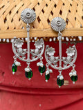 Green mayur chandbali