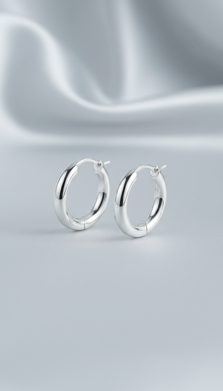 Sterling Silver Petite Hoop Earrings