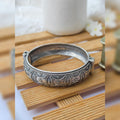 Raahi  - Brass Silver Plated Kada Bangle