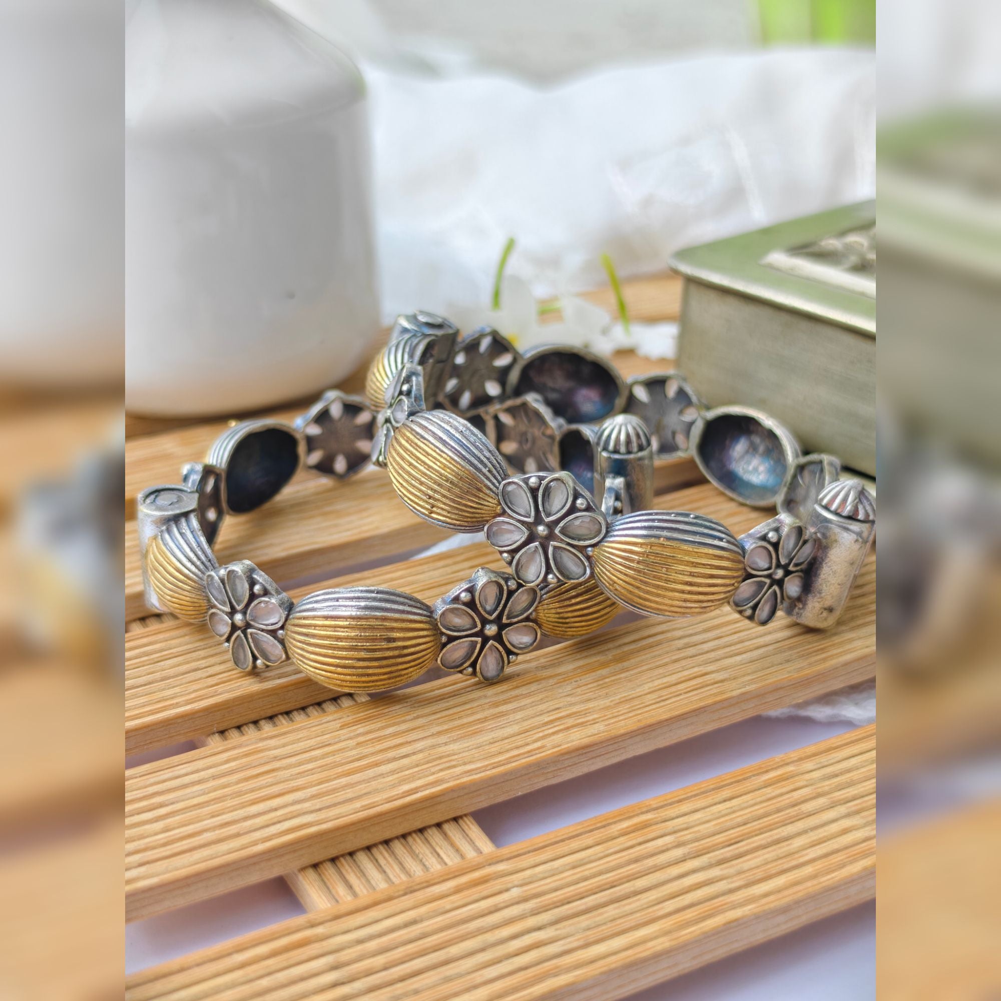 Suhani - Dual Tone Plating Pestal Pink Brass Bangle Kada