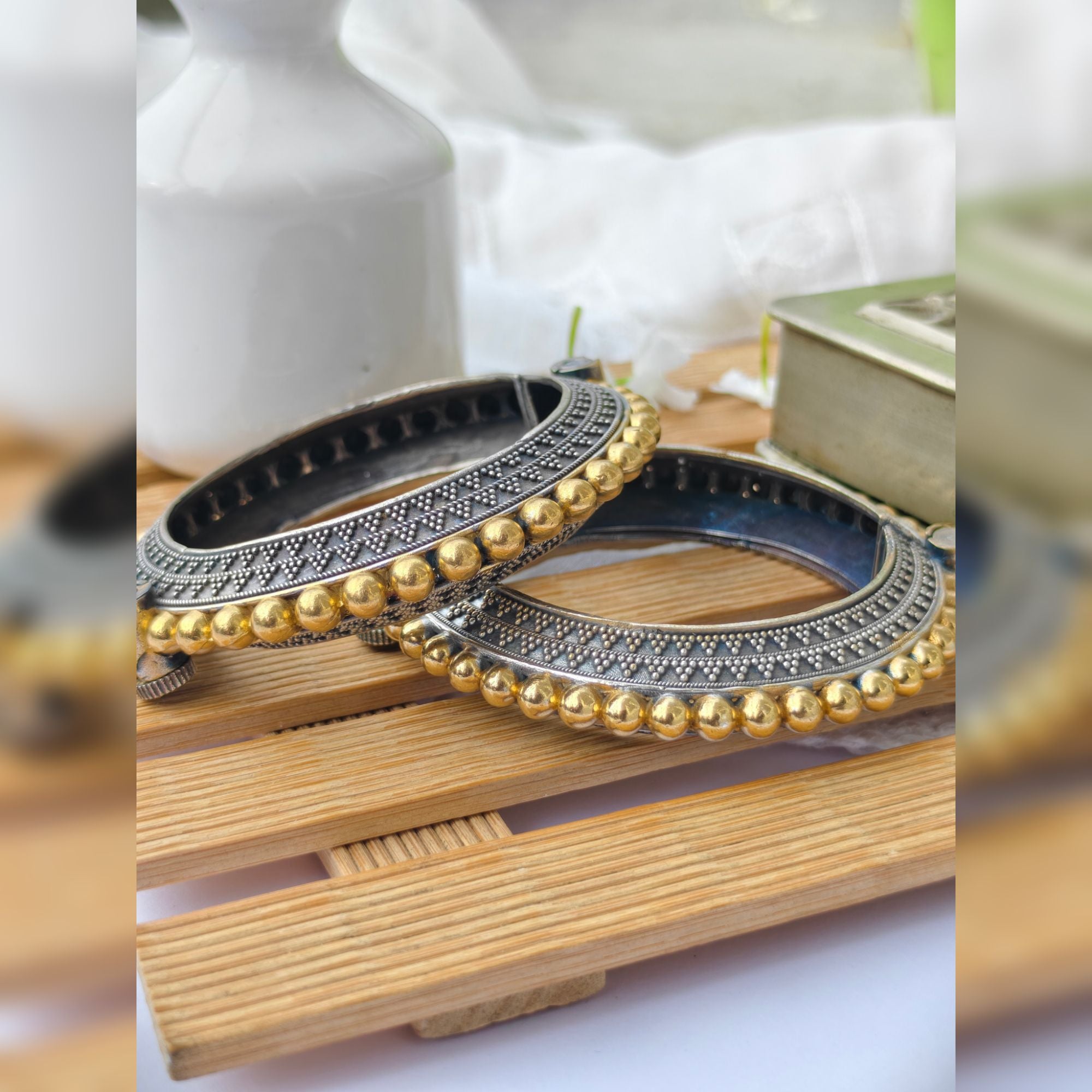 Aadya  - Dual Tone Plating Brass Bangle Kada