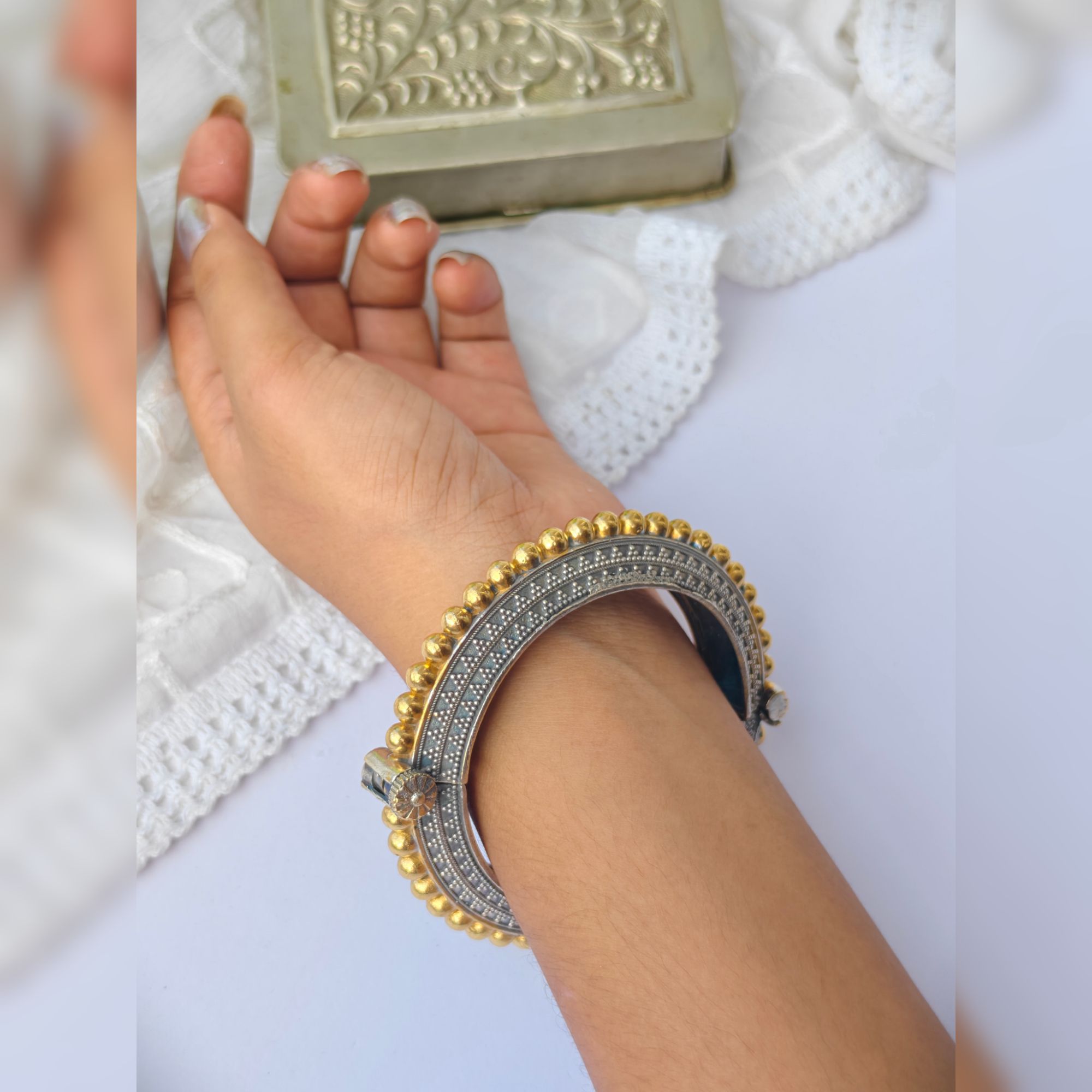 Aadya  - Dual Tone Plating Brass Bangle Kada