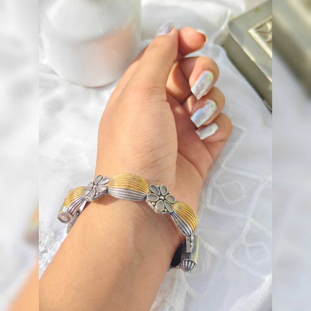 Suhani - Dual Tone Plating Pestal Pink Brass Bangle Kada