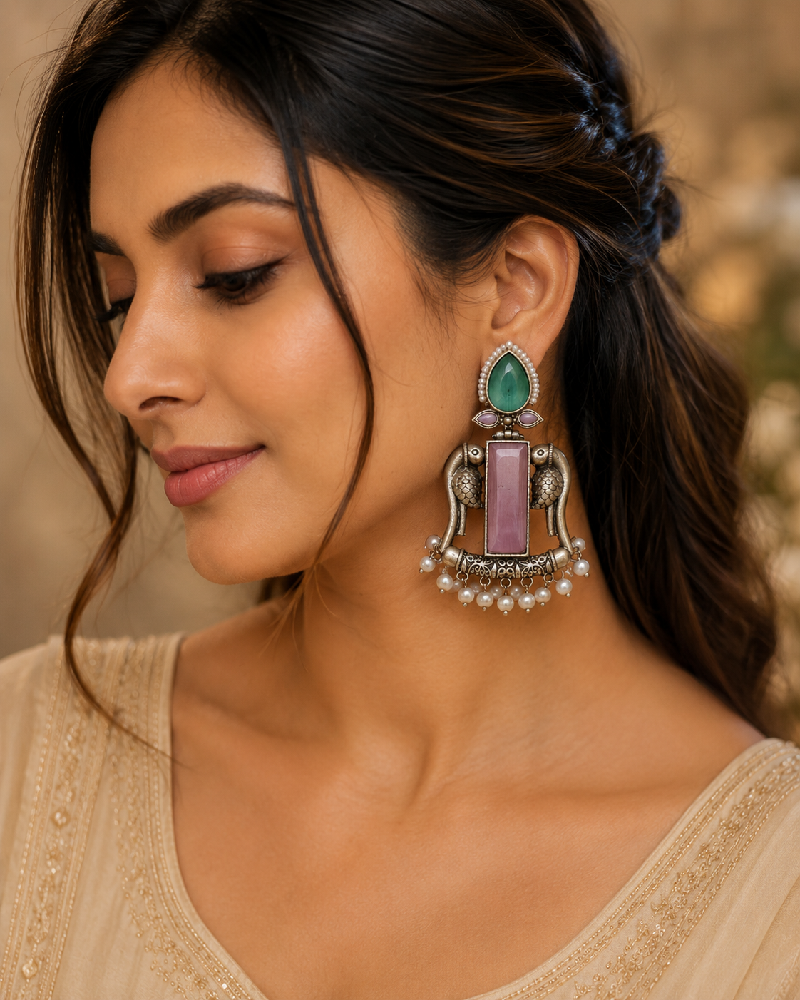 Meher Peacock Drops