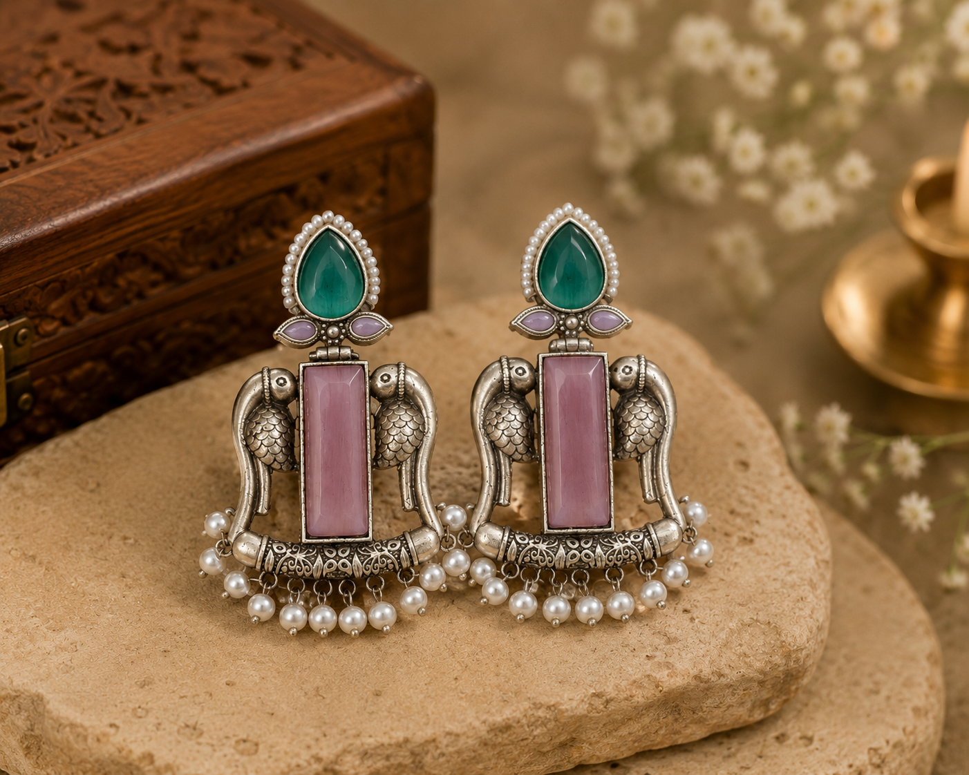 Meher Peacock Drops