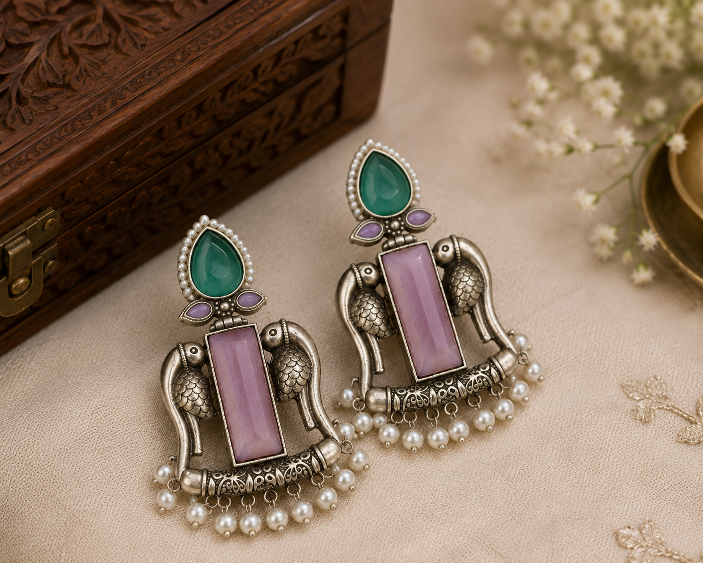 Meher Peacock Drops