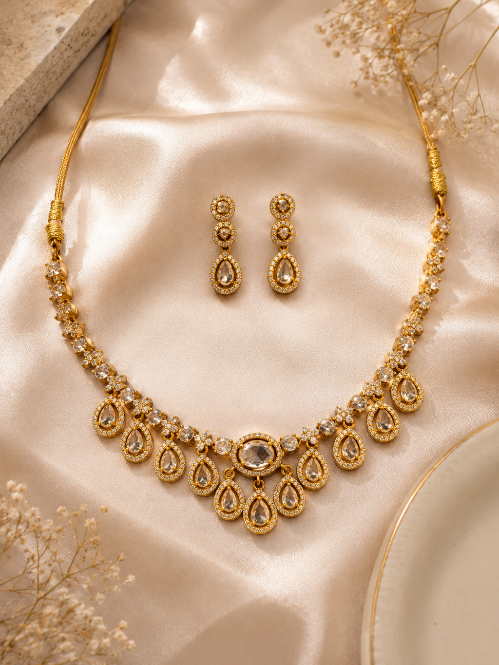 Aabha Teardrop Necklace