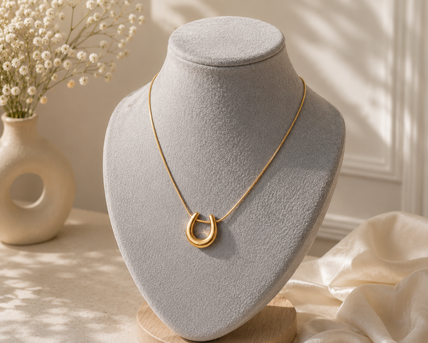 Minimal Lucky Pendant Necklace