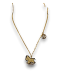 Gold-Tone Rocking Horse Pendant Necklace for Women